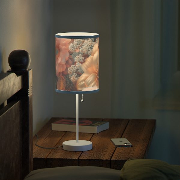 Lustrous Peach Baroque Floral 02 - Lamp on a Stand, US|CA plug - Image 48