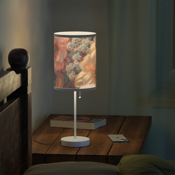 Lustrous Peach Baroque Floral 02 - Lamp on a Stand, US|CA plug - Image 60