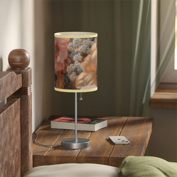 Lustrous Peach Baroque Floral 02 - Lamp on a Stand, US|CA plug - Image 65