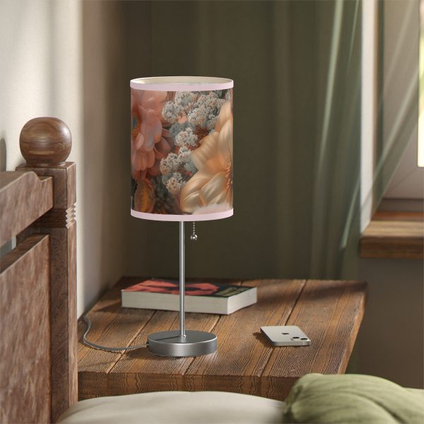 Lustrous Peach Baroque Floral 02 - Lamp on a Stand, US|CA plug - Image 77