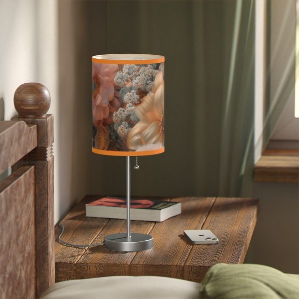 Lustrous Peach Baroque Floral 02 - Lamp on a Stand, US|CA plug - Image 89