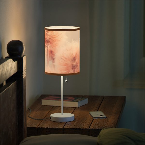 Misty Peach Dandelions - Lamp on a Stand, US|CA plug - Image 84