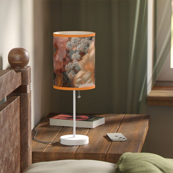 Lustrous Peach Baroque Floral 02 - Lamp on a Stand, US|CA plug - Image 95