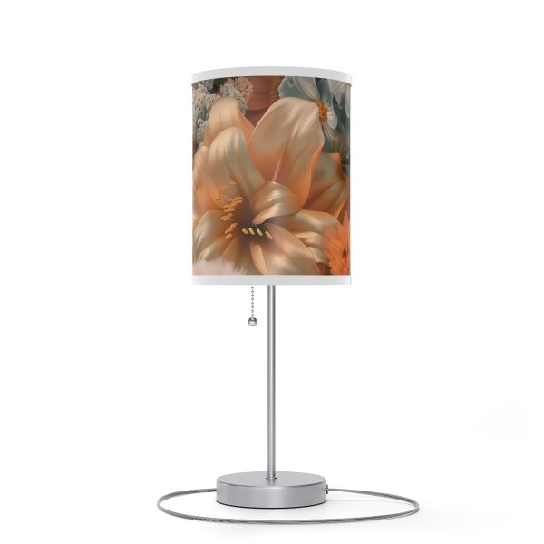 Lustrous Peach Baroque Floral 02 - Lamp on a Stand, US|CA plug - Image 100