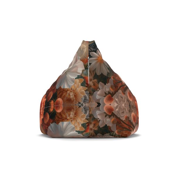 Lustrous Peach Baroque Floral 01 - Bean Bag Chair Cover - Image 9