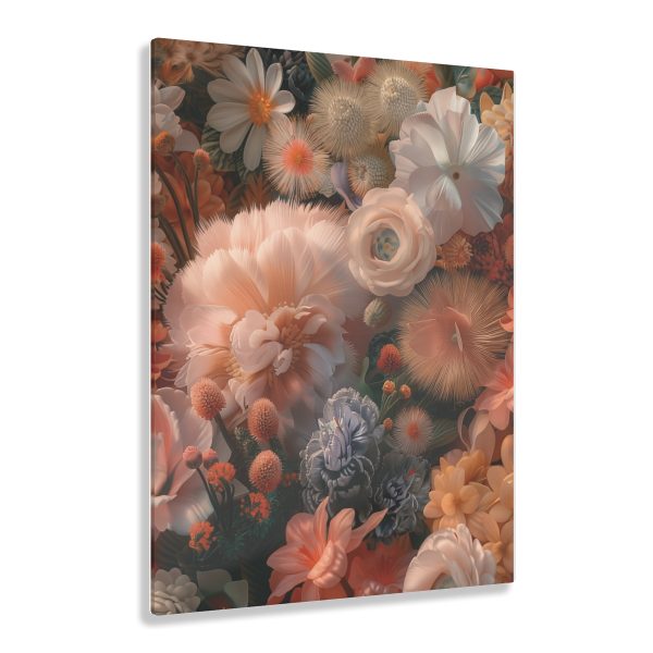 Lustrous Peach Baroque Floral 01 - Acrylic Prints - Image 11