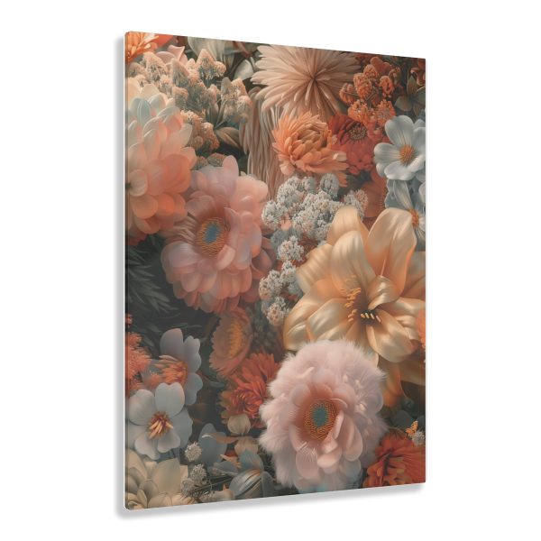 Lustrous Peach Baroque Floral 02 - Acrylic Prints - Image 16