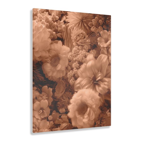 Lustrous Peach Fuzz Tone Baroque Floral 02 - Acrylic Prints - Image 16