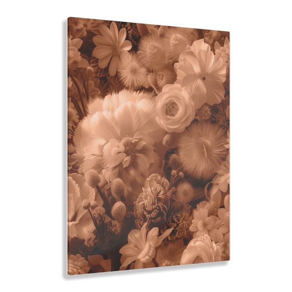 Lustrous Peach Fuzz Tone Baroque Floral 01 - Acrylic Prints - Image 16