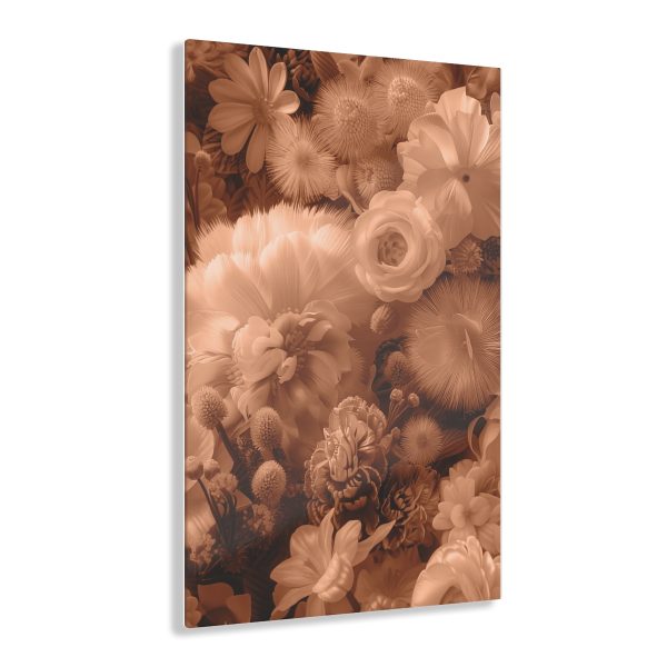 Lustrous Peach Fuzz Tone Baroque Floral 01 - Acrylic Prints - Image 21