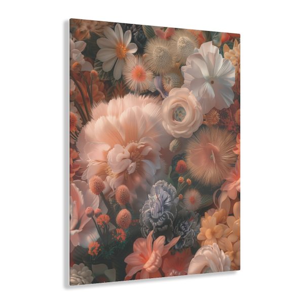 Lustrous Peach Baroque Floral 01 - Acrylic Prints - Image 21