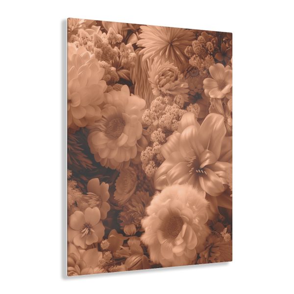 Lustrous Peach Fuzz Tone Baroque Floral 02 - Acrylic Prints - Image 26