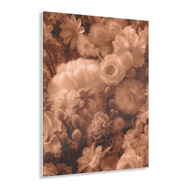 Lustrous Peach Fuzz Tone Baroque Floral 01 - Acrylic Prints - Image 26