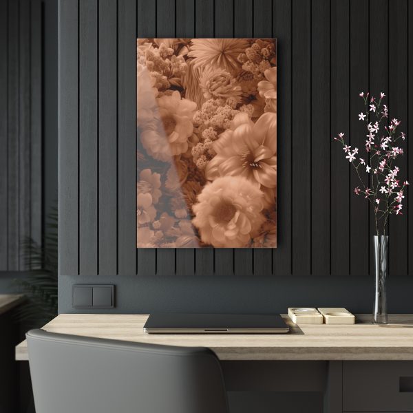 Lustrous Peach Fuzz Tone Baroque Floral 02 - Acrylic Prints - Image 34