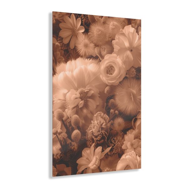 Lustrous Peach Fuzz Tone Baroque Floral 01 - Acrylic Prints - Image 31