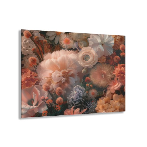 Lustrous Peach Baroque Floral 01 - Acrylic Prints - Image 41