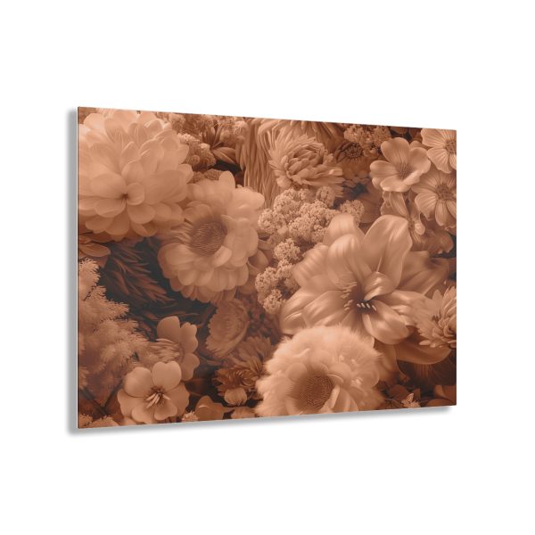 Lustrous Peach Fuzz Tone Baroque Floral 02 - Acrylic Prints - Image 41