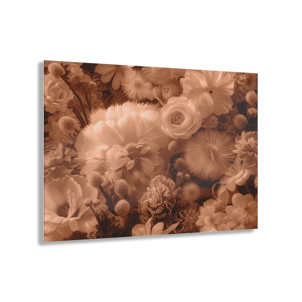 Lustrous Peach Fuzz Tone Baroque Floral 01 - Acrylic Prints - Image 41