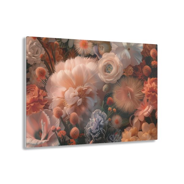 Lustrous Peach Baroque Floral 01 - Acrylic Prints - Image 46