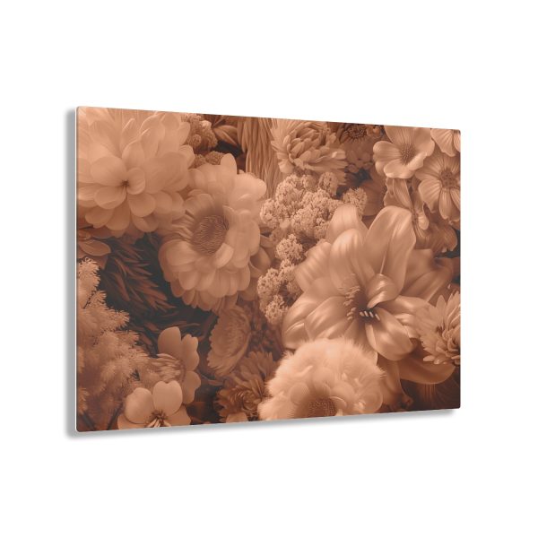 Lustrous Peach Fuzz Tone Baroque Floral 02 - Acrylic Prints - Image 46