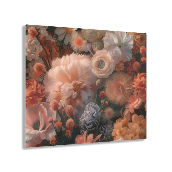 Lustrous Peach Baroque Floral 01 - Acrylic Prints - Image 51