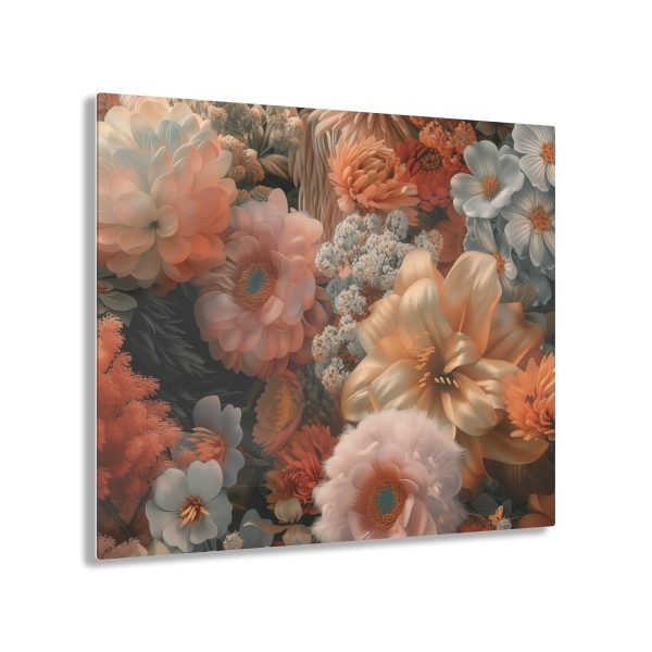 Lustrous Peach Baroque Floral 02 - Acrylic Prints - Image 51