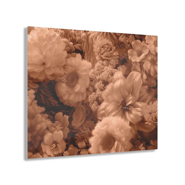 Lustrous Peach Fuzz Tone Baroque Floral 02 - Acrylic Prints - Image 51