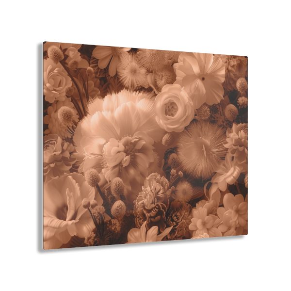 Lustrous Peach Fuzz Tone Baroque Floral 01 - Acrylic Prints - Image 51