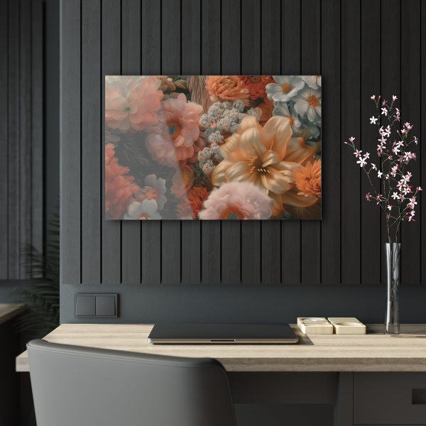 Lustrous Peach Baroque Floral 02 - Acrylic Prints - Image 9