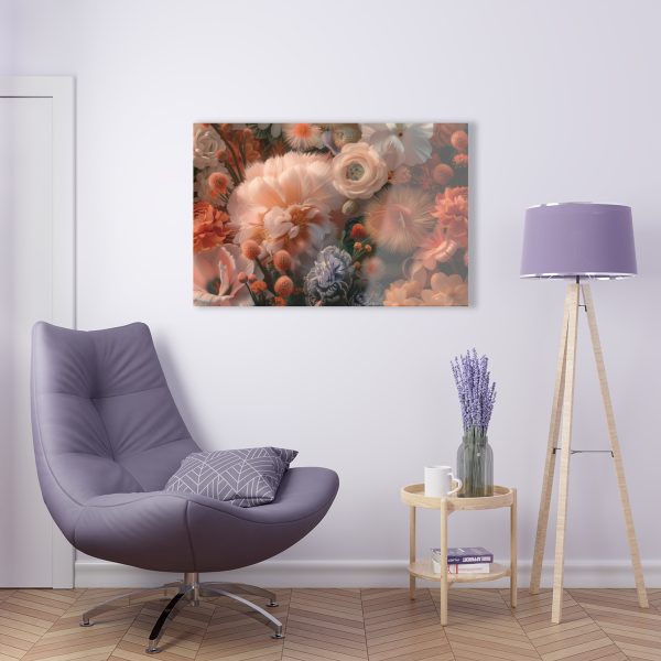 Lustrous Peach Baroque Floral 01 - Acrylic Prints - Image 5