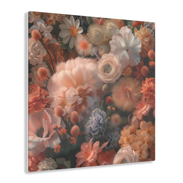 Lustrous Peach Baroque Floral 01 - Acrylic Prints - Image 36