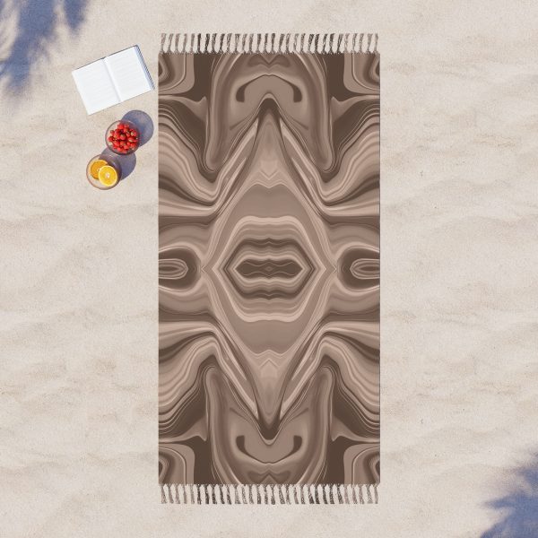 Lipnotic Kaleidoscope Background In Almondine 03 - Boho Beach Cloth - Image 3