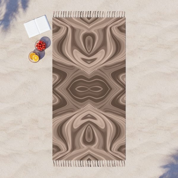 Lipnotic Kaleidoscope Background In Almondine 04 - Boho Beach Cloth - Image 3