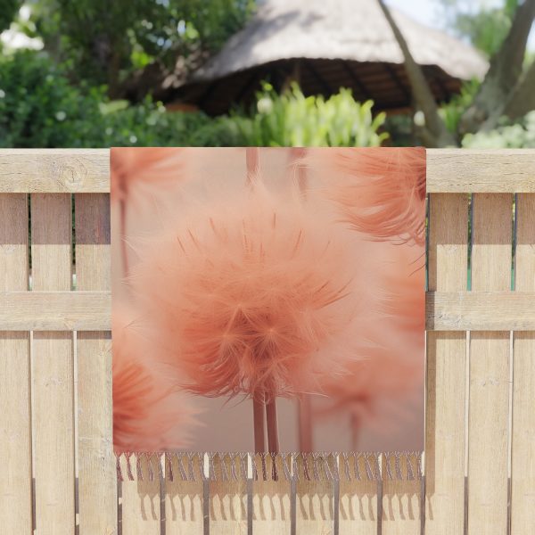 Misty Peach Dandelions - Boho Beach Cloth - Image 5