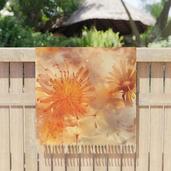 Dandelion Amber Inclusion Print - Boho Beach Cloth - Image 5