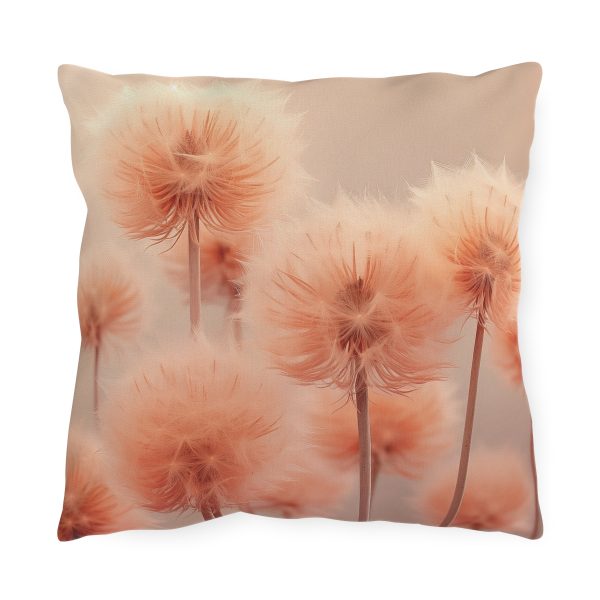 Misty Peach Dandelions - Outdoor Pillows - Image 5