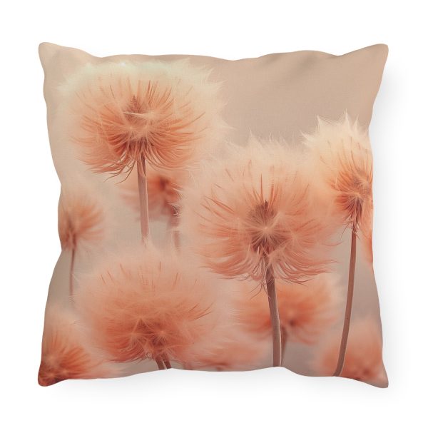 Misty Peach Dandelions - Outdoor Pillows - Image 6