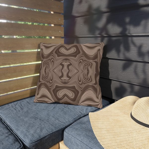 Lipnotic Kaleidoscope Background In Almondine 02 - Outdoor Pillows - Image 7