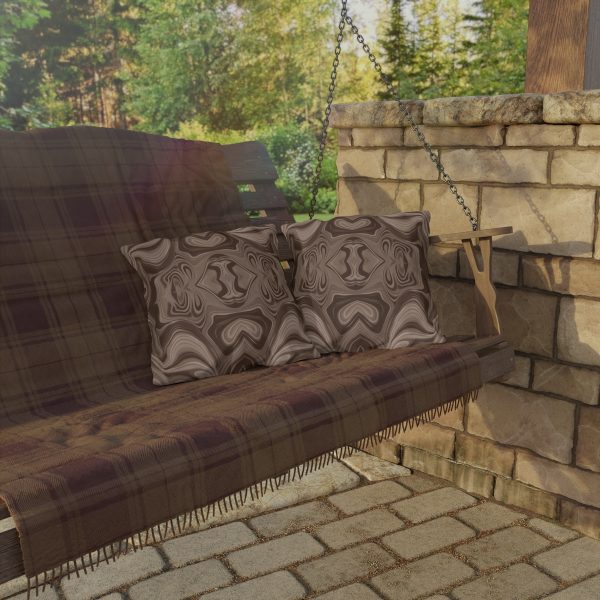 Lipnotic Kaleidoscope Background In Almondine 02 - Outdoor Pillows - Image 8