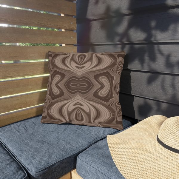 Lipnotic Kaleidoscope Background In Almondine 04 - Outdoor Pillows - Image 7