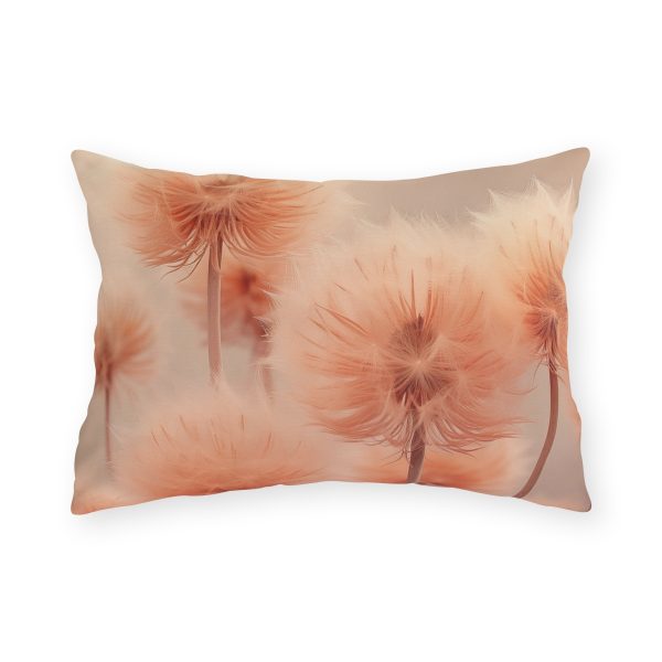 Misty Peach Dandelions - Outdoor Pillows - Image 9