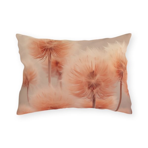 Misty Peach Dandelions - Outdoor Pillows - Image 10