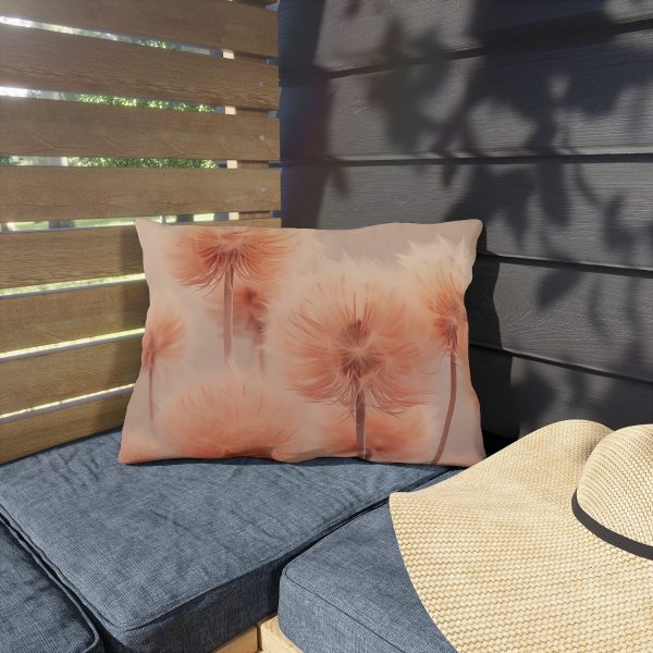 Misty Peach Dandelions - Outdoor Pillows - Image 11