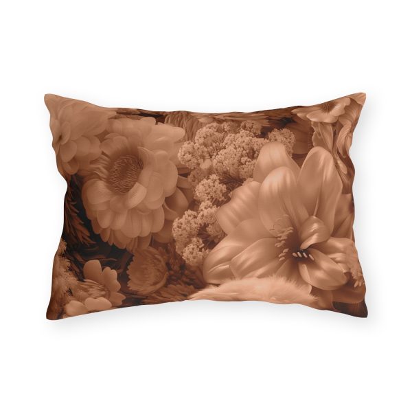 Lustrous Peach Fuzz Tone Baroque Floral 02 - Outdoor Pillows - Image 10