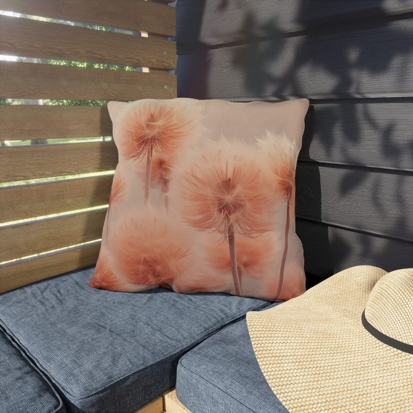 Misty Peach Dandelions - Outdoor Pillows - Image 15