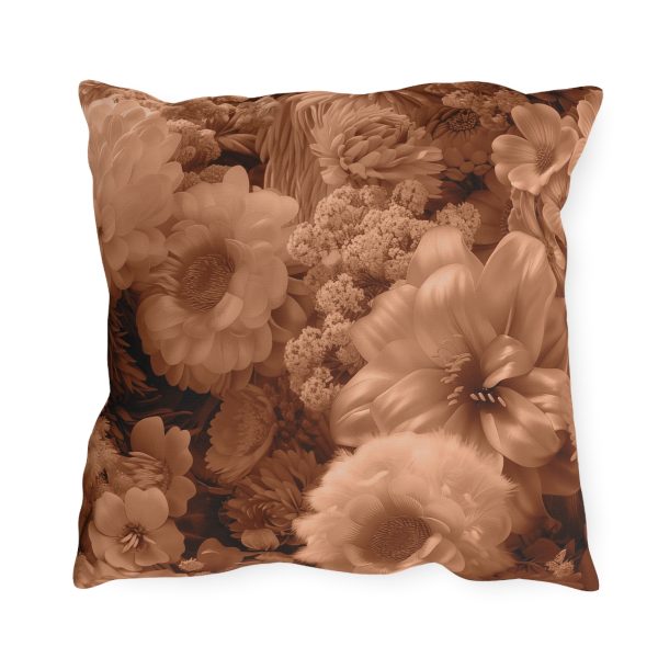 Lustrous Peach Fuzz Tone Baroque Floral 02 - Outdoor Pillows - Image 14