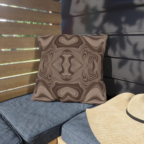 Lipnotic Kaleidoscope Background In Almondine 02 - Outdoor Pillows - Image 15