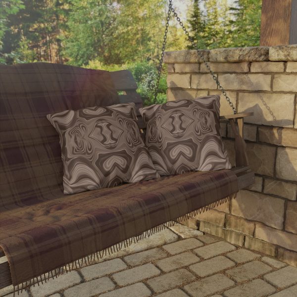 Lipnotic Kaleidoscope Background In Almondine 02 - Outdoor Pillows - Image 16