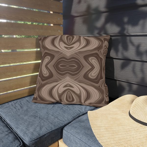 Lipnotic Kaleidoscope Background In Almondine 04 - Outdoor Pillows - Image 15