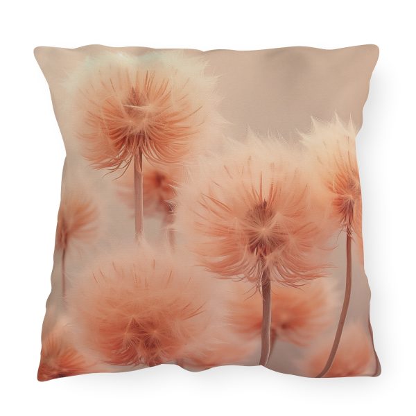 Misty Peach Dandelions - Outdoor Pillows